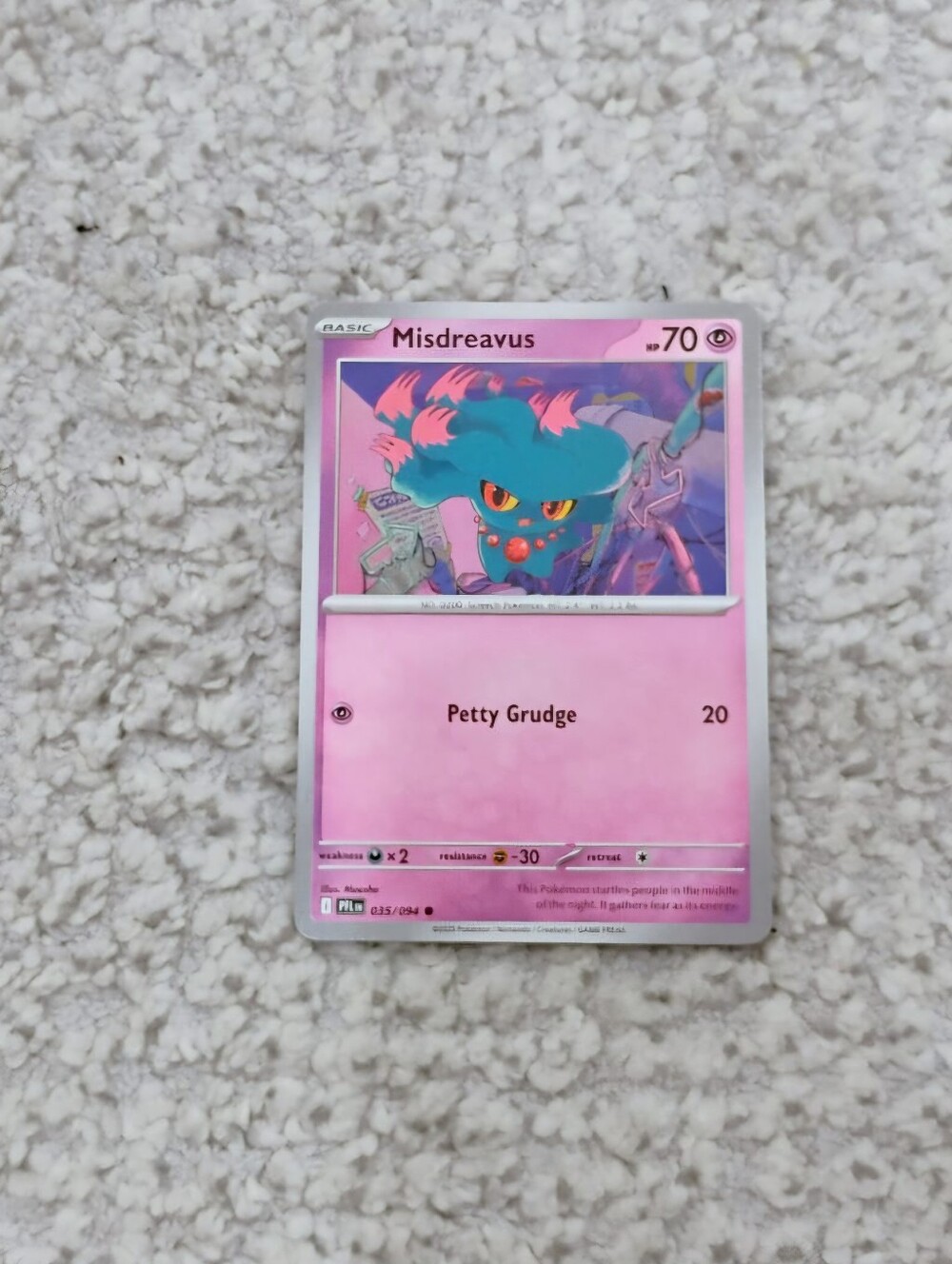 POKEMON TCG Card Misdreavus Phantasmal Flames 035/094 PZ